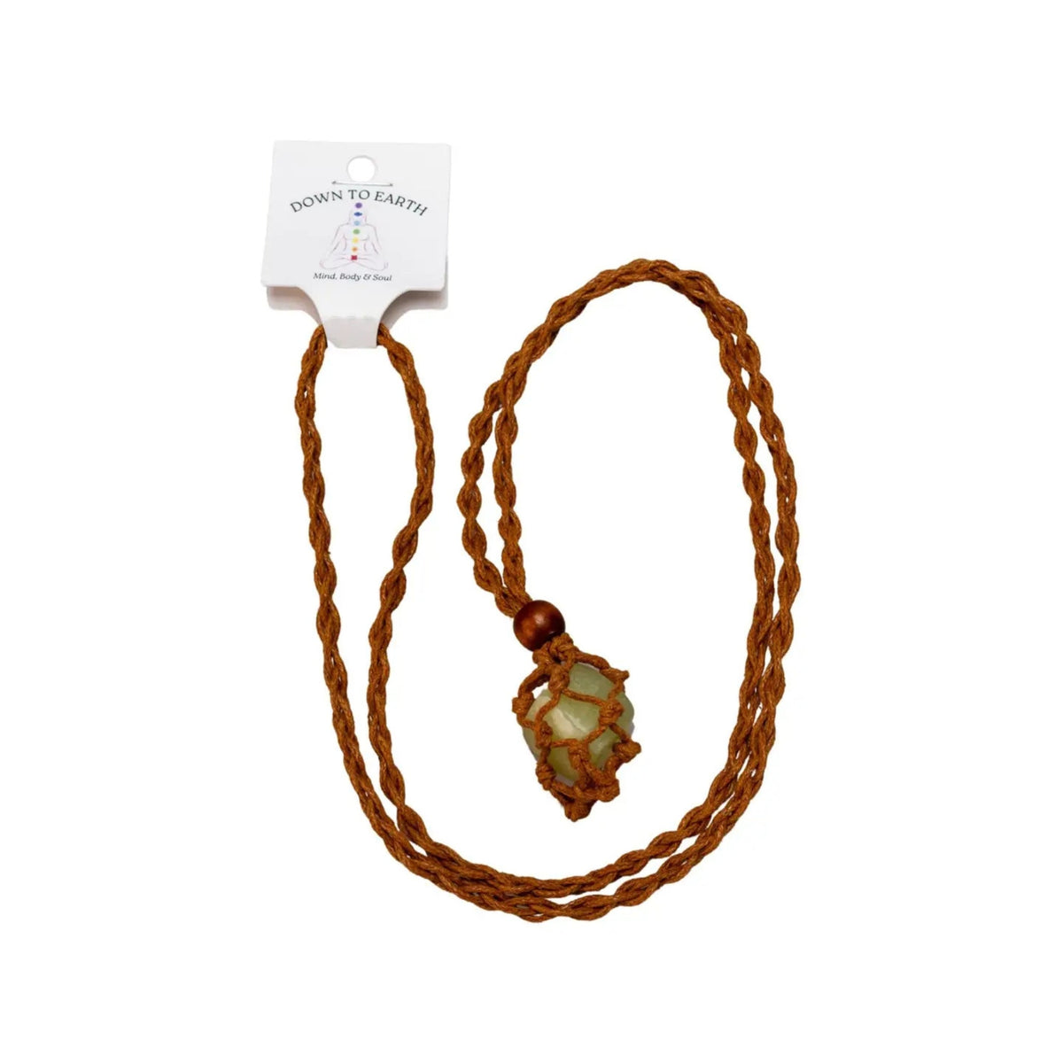 Adjustable Macrame Crystal Holder Necklace