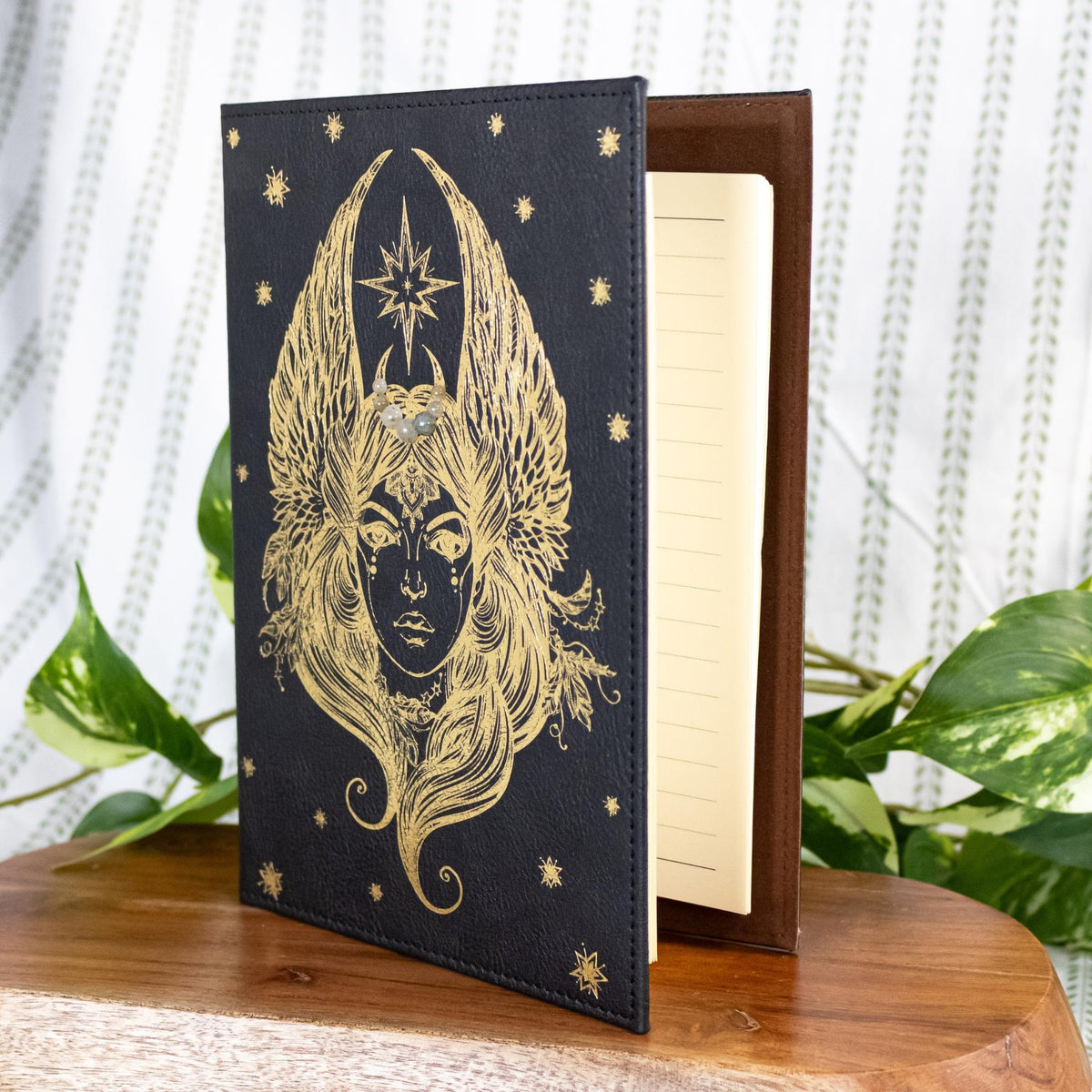 Celestial Goddess Leather Journal