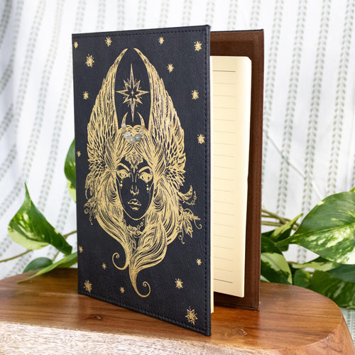 Celestial Goddess Leather Journal