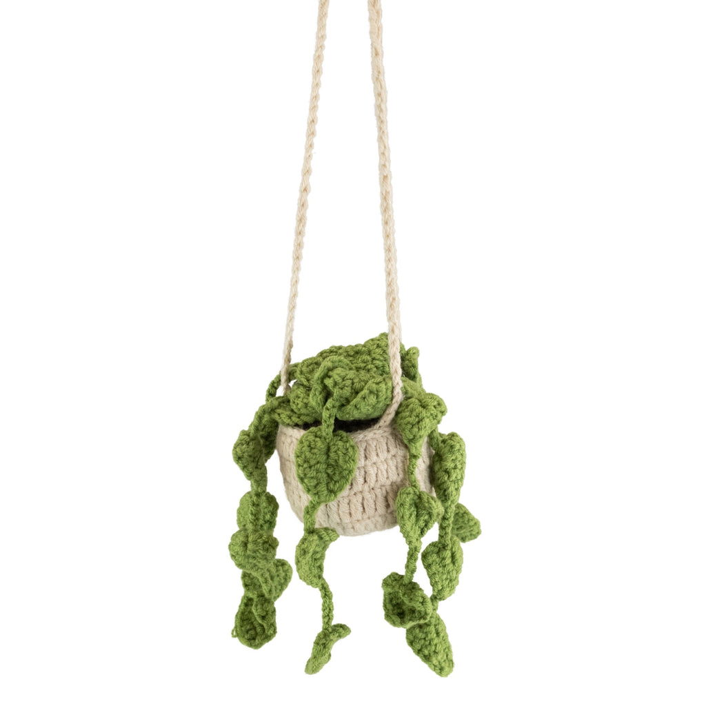 Plant Crochet Hanging Basket Car Accessory