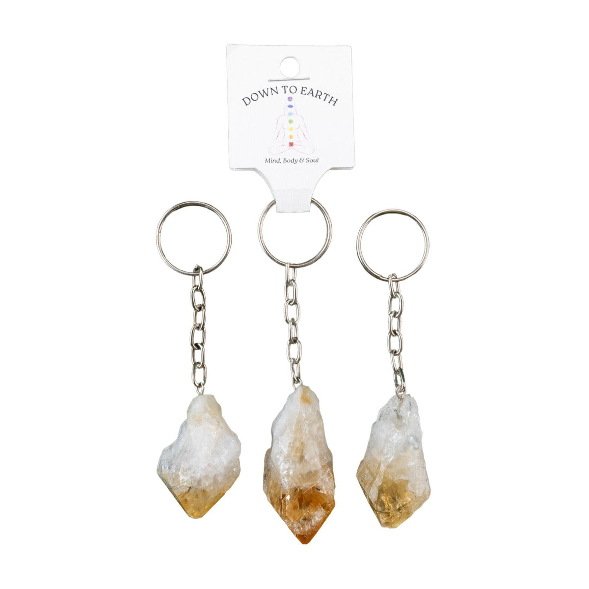 Raw Crystal Keychain