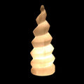 Selenite Corkscrew Lamp