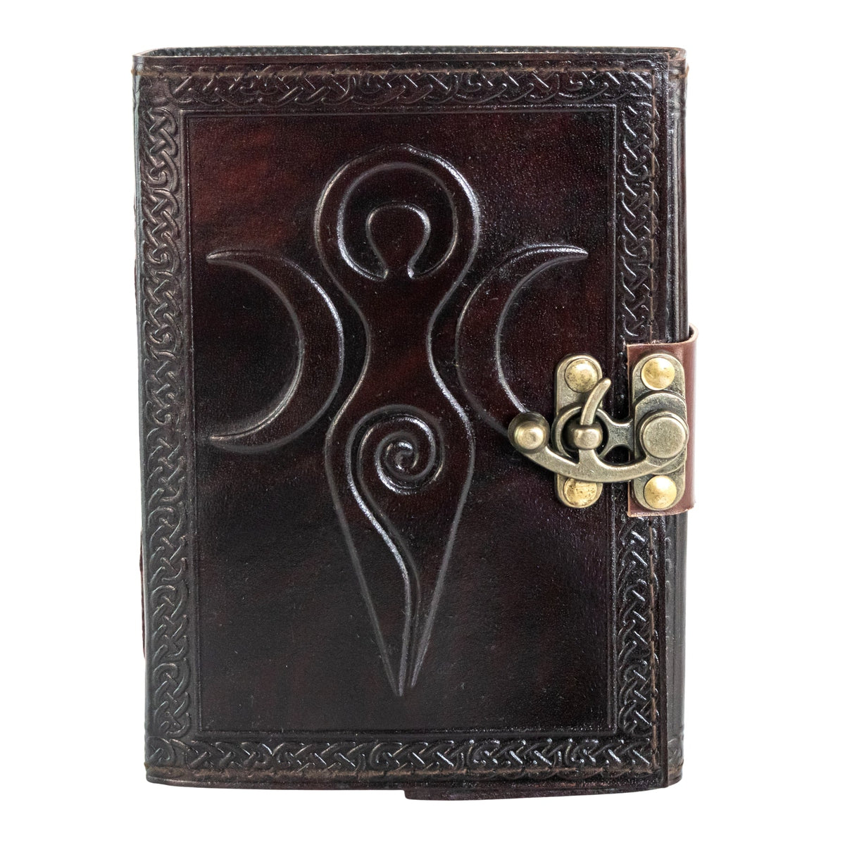 Triple Moon Goddess Leather Journal