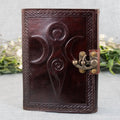 Triple Moon Goddess Leather Journal
