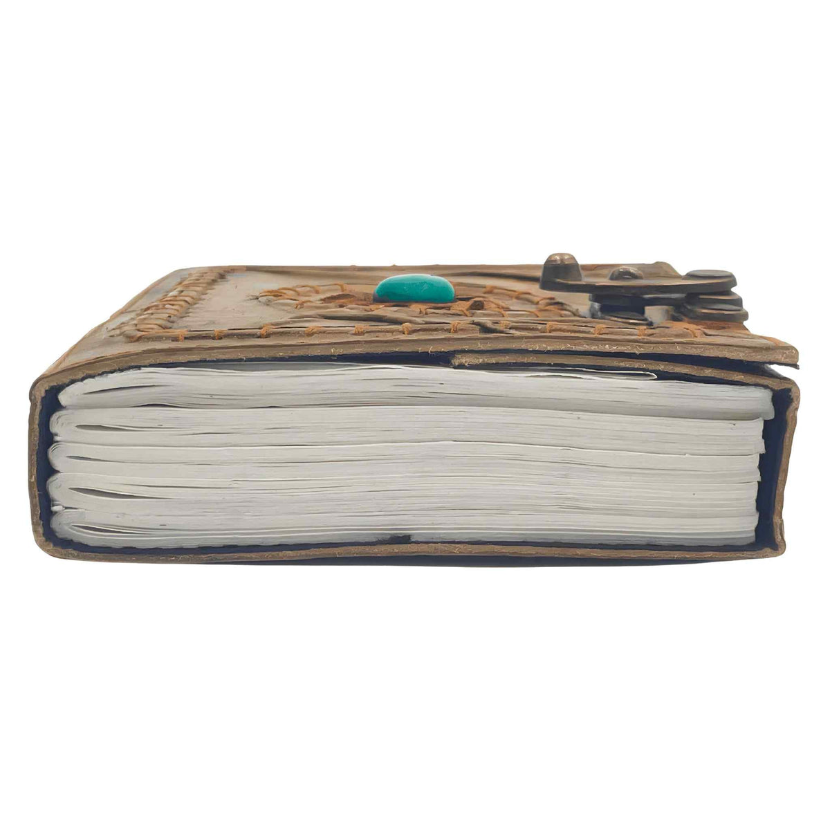 Turquoise Stone Leather Journal