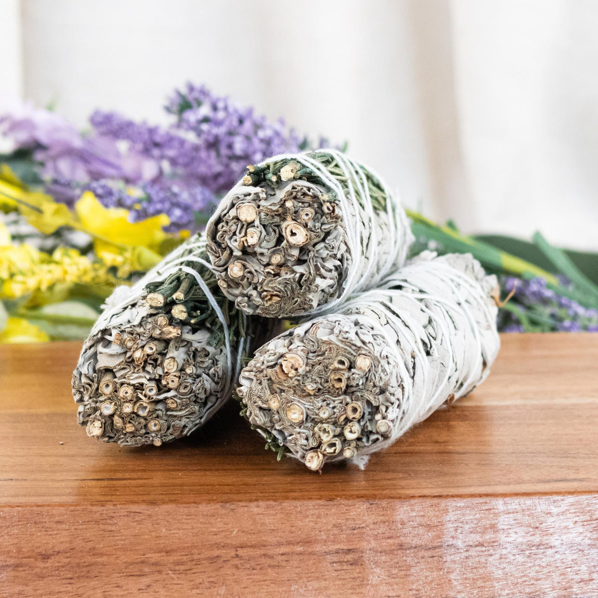 White Sage with Rosemary Smudge Stick