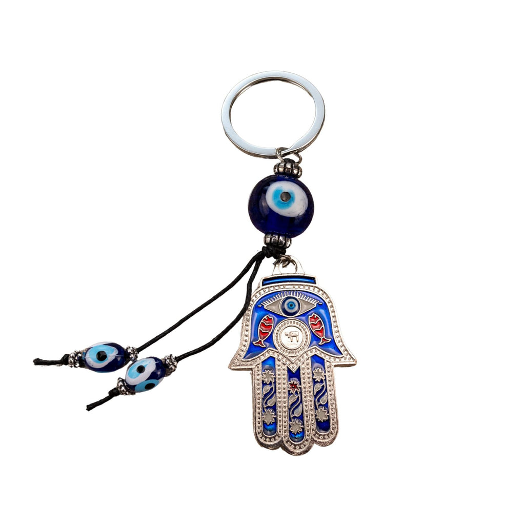 Evil Eye Hamsa Hand Keychain